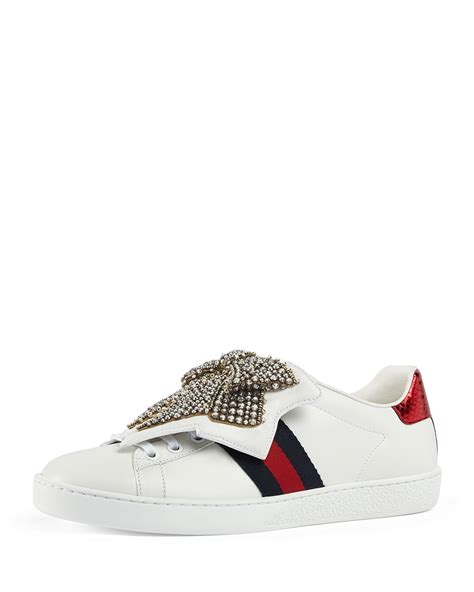 gucci ace bow lace